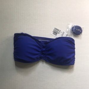 Forever 21 bandeau bikini top blue